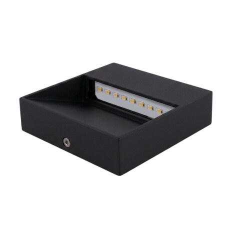 ARTEFACTO EXTERIOR DE PARED CUADRADO GALEANO 3W Luminaria de Exterior de Pared Cuadrado Galeano 3W Negro
