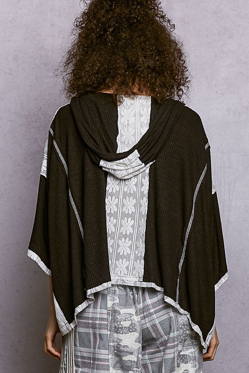 REMERA HOODIE Negro