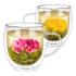 4 Tazas De Vidrio Doble Pared Aislamiento C/ Asa Té Café 4 Tazas De Vidrio Doble Pared Aislamiento C/ Asa Té Café