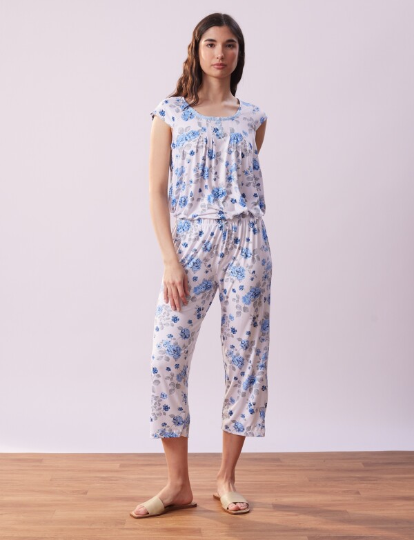 Pijama C/capri BLANCO/MULTI