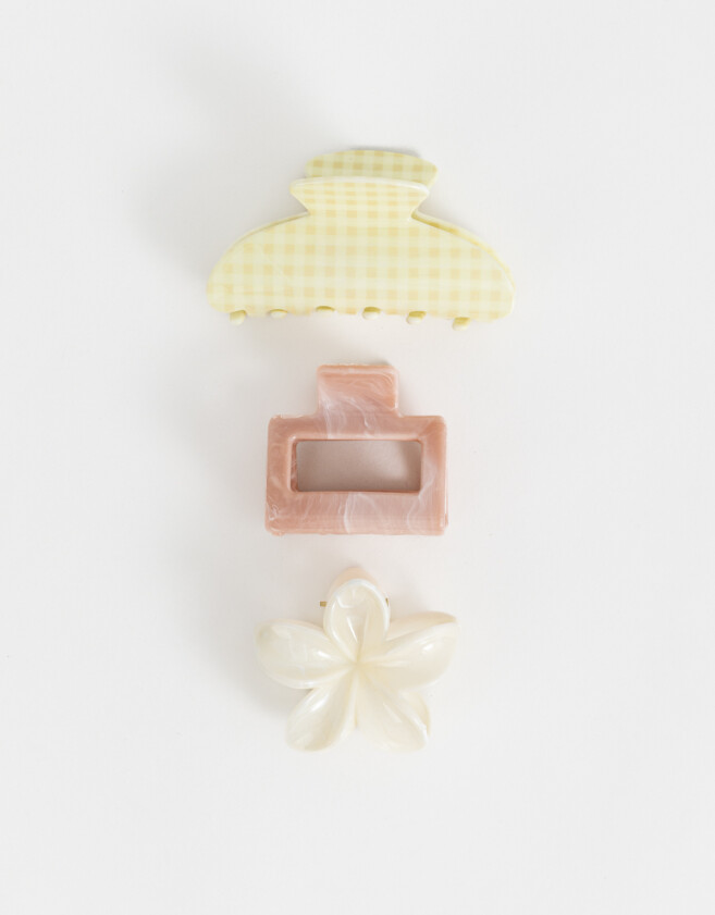 Broches Sets Con flores Set De Broches - Combinacion Tricolor