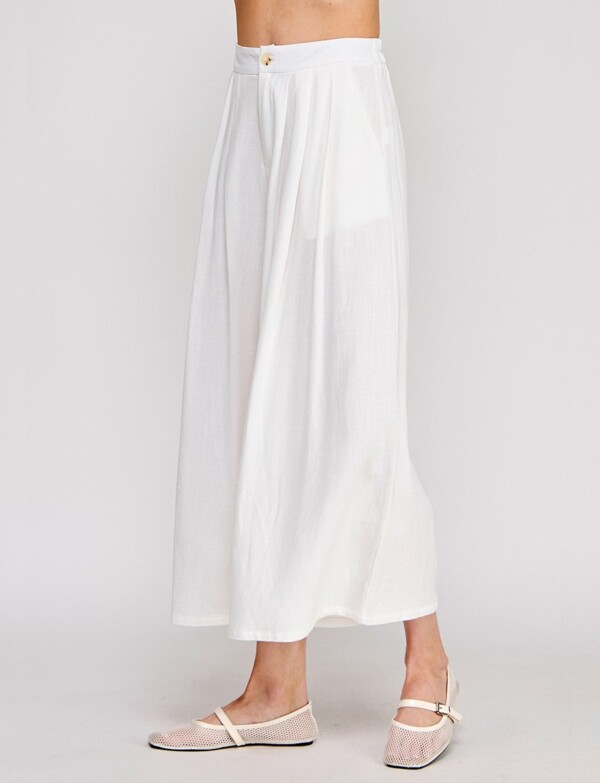 Pantalon Crop Lino CRUDO
