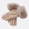 Guantes Boreal Con Detalle De Piel Y Pulsera Beige