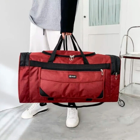 Bolso Sport Grande Unisex Multiuso Duradero Espacioso Bordó