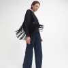 Bolso Amazonia En Cuero Gamuza Negro
