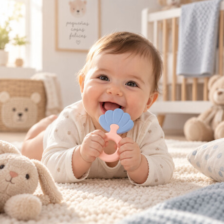 Mordillo Sonajero Bebé +0m Huanger Sensorial Libre Bpa Lila