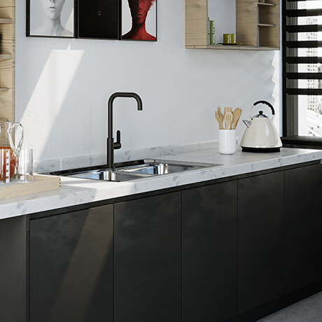 Griferia para Cocina Negro Mate linea Fulton 000