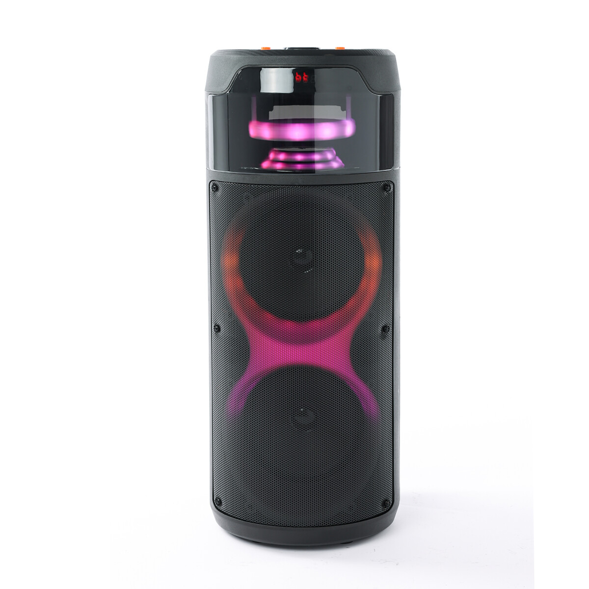 Parlante torre portatil bluetooth ZQS8223 con efecto de luces 2 x 8" con micrófono 