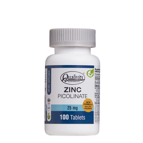 Zinc Picolinate 25 mg 100 Tabletas Qualivits Zinc Picolinate 25 mg 100 Tabletas Qualivits