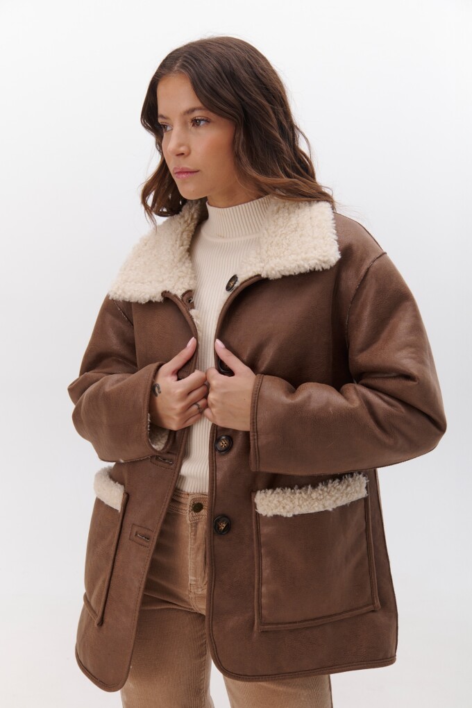 CAMPERA CORDERITO CHOCOLATE