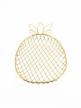 FRUTERO DE METAL PIÑA DORADO