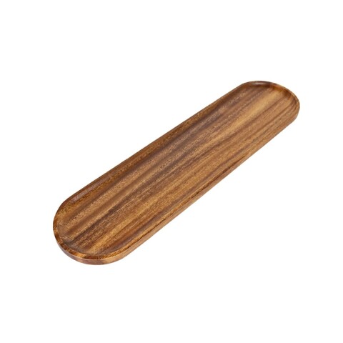 BANDEJA OVAL MARRON COMB 60X15X2CM Unica