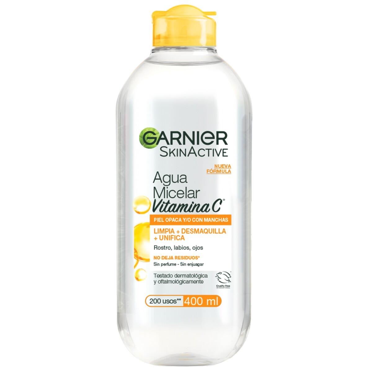 Agua Micelar Garnier Express desmaquillante aclarante con vitamina C 400ml 
