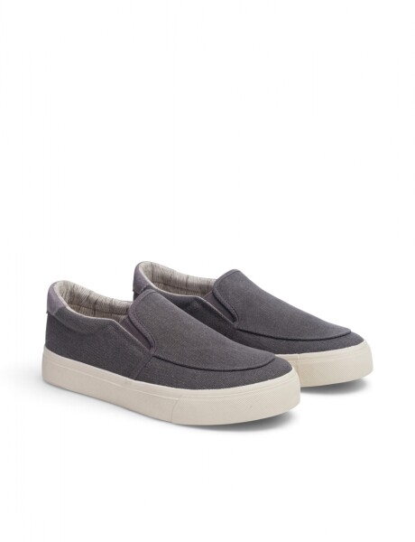 ZAPATO NAUTICO DE LONA Gris