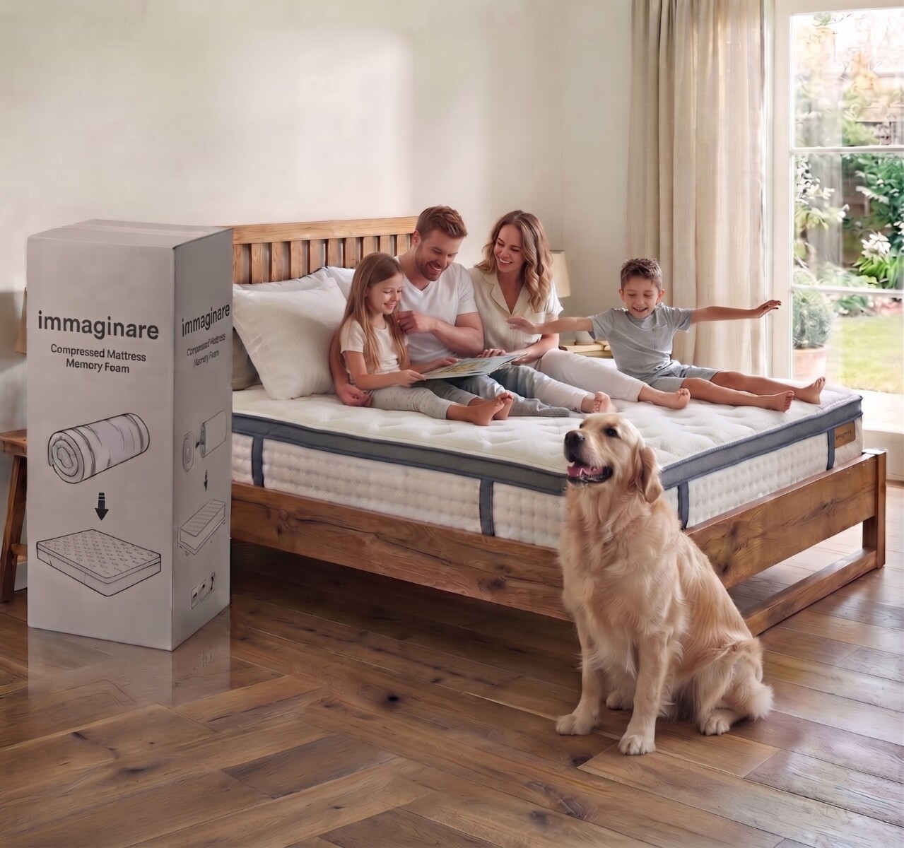 COLCHON EN CAJA DUBAI DORMITORIO HÍBRIDO RESORTES - QUEEN SIZE 