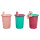 Pack x3 vasos c/ tapas 296ml rosa y lavanda