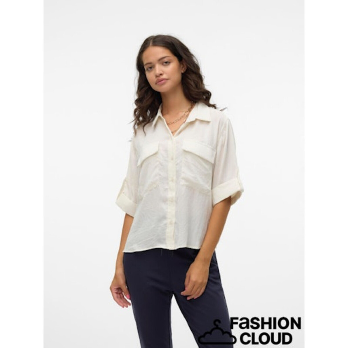 VMFABIANA 3/4 SHIRT VMA NOOS - BIRCH 