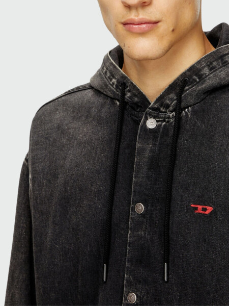 DIESEL - Camisa D-Dewny-Hood Negro