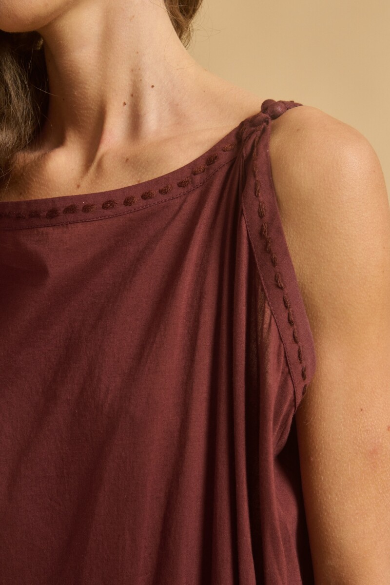 VESTIDO RELIO Marron
