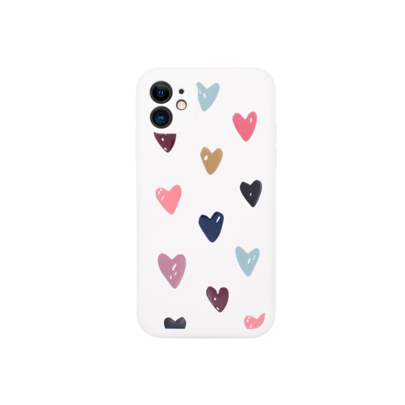 Protector engomado para iPhone 11 diseño corazones Protector Engomado Para Iphone 11 Diseño Corazones