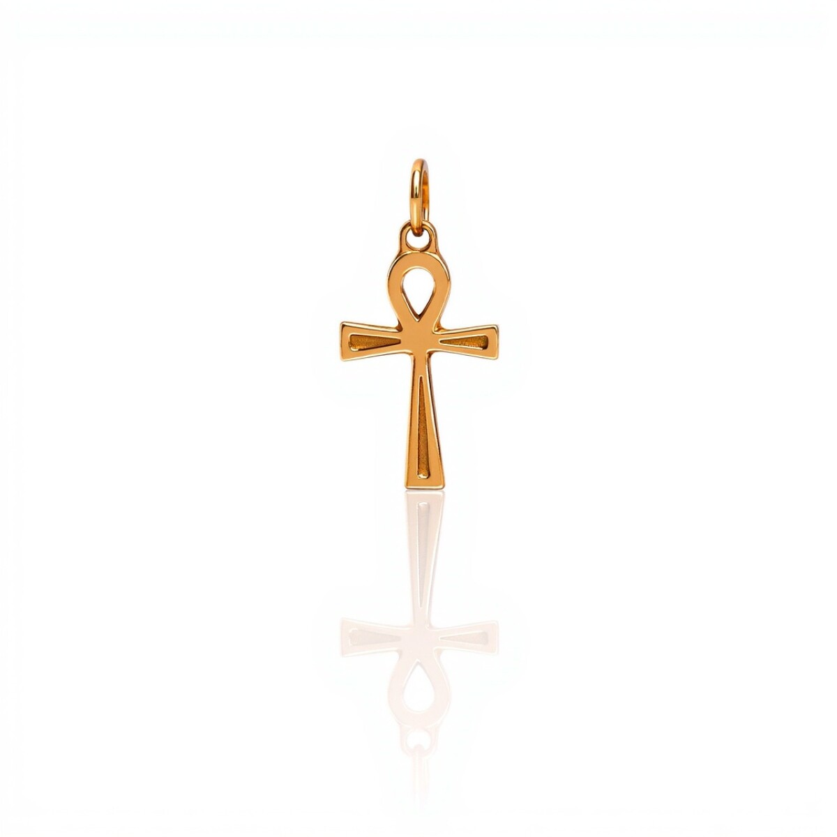 Dije Cruz egipcia-Oro bajo-Sin piedra-CP8649 - sinpiedra 