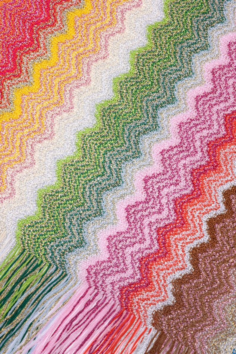 PONCHO CON FLECOS Multicolor