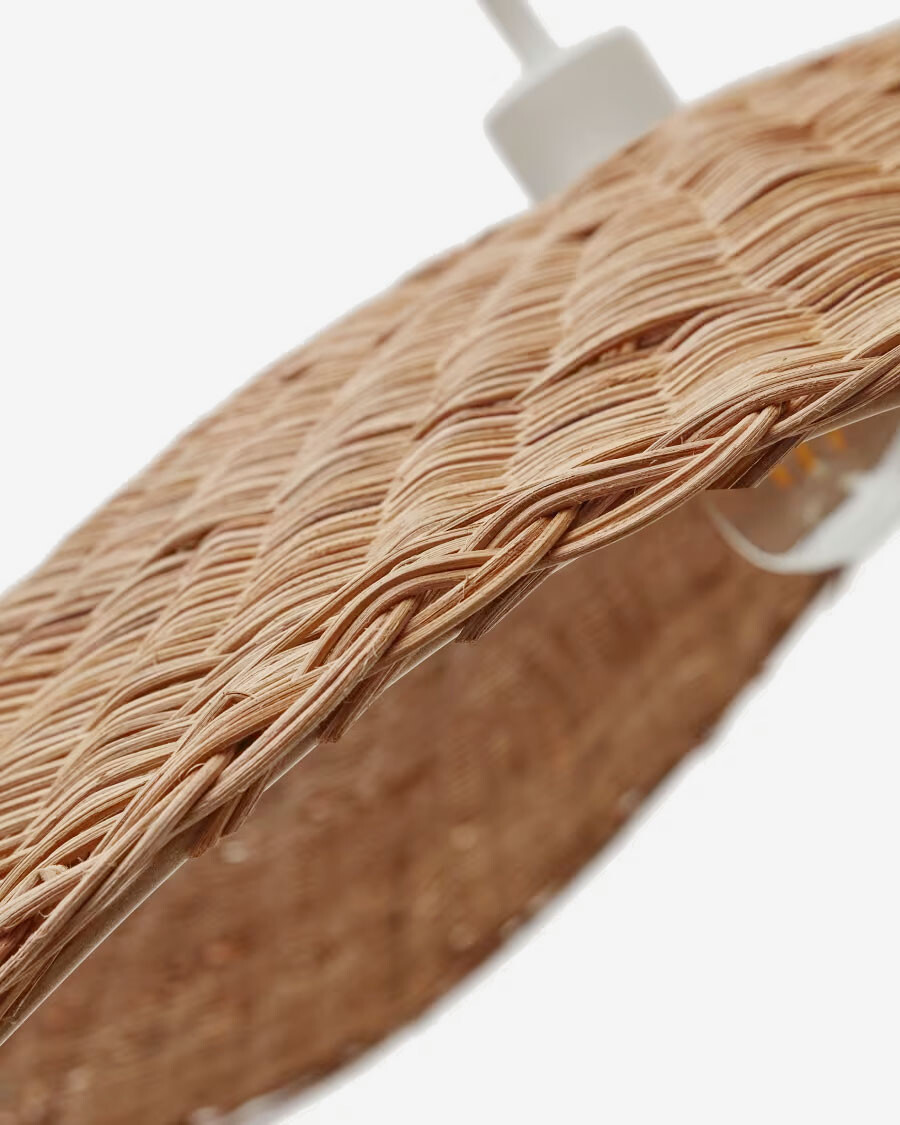 Pantalla para lámpara de techo Bisbal de ratán con acabado natural Ø 80 cm Pantalla para lámpara de techo Bisbal de ratán con acabado natural Ø 80 cm
