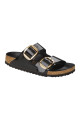 Sandalia Arizona Big Buckle Natural Leather Patent - Estrecho Black