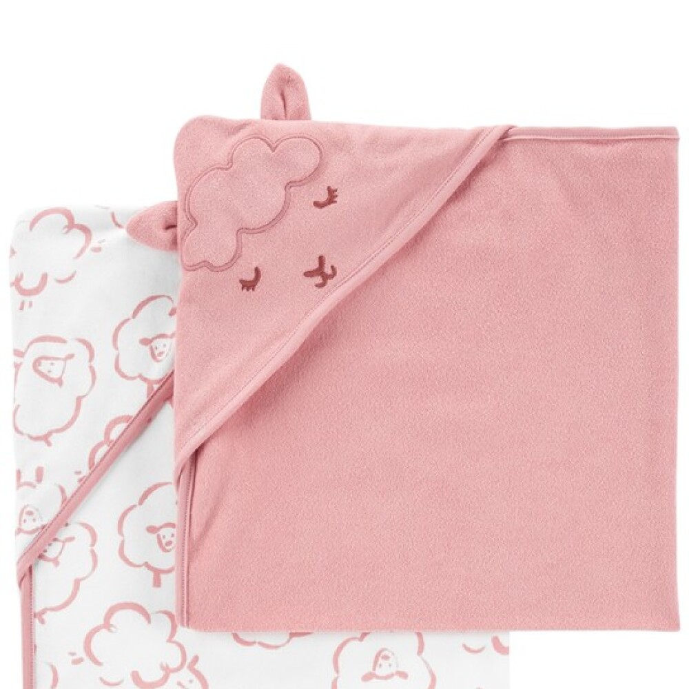 Set x2 toallas carters rosa
