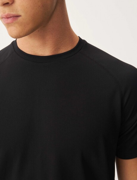 CAMISETA DEPORTIVA MANGA CORTA NEGRO