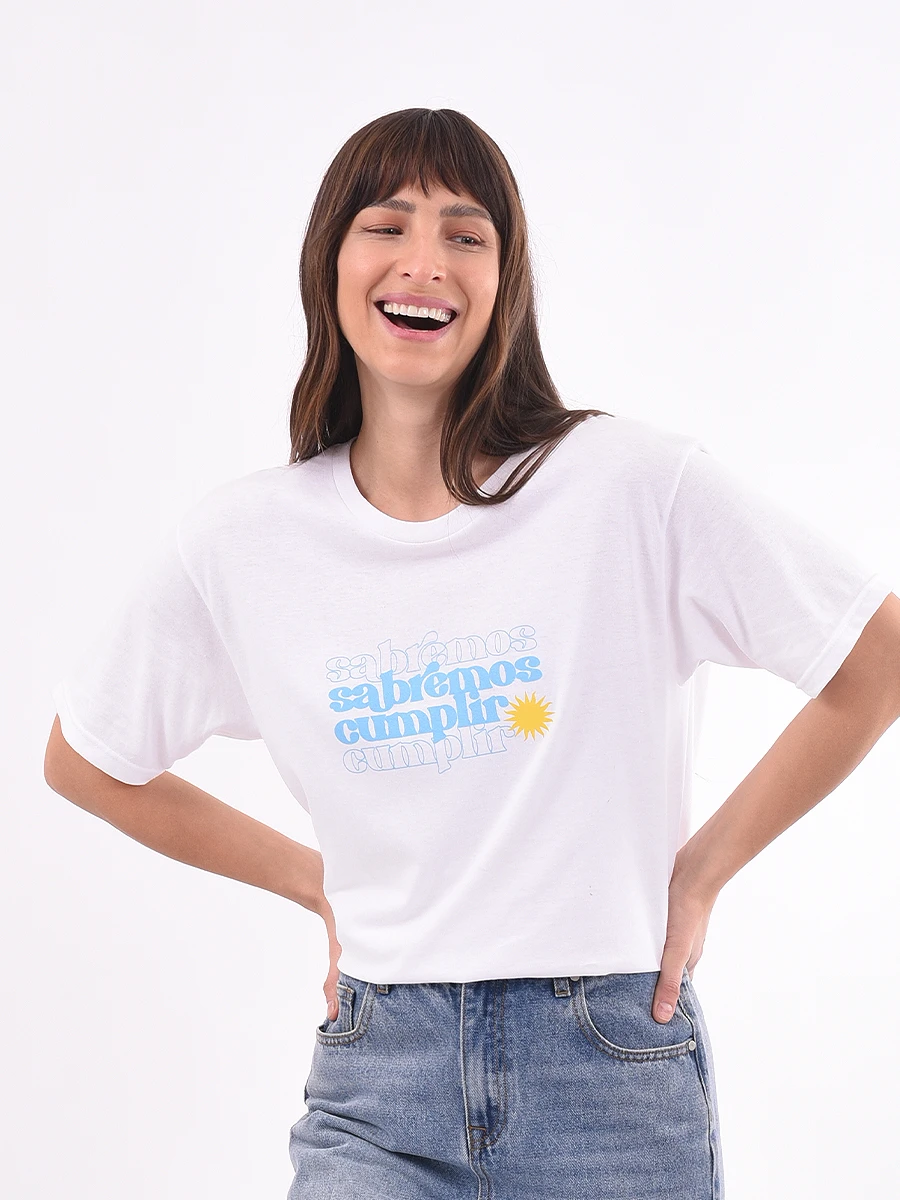 REMERA SABREMOS CUMPLIR - UNISEX - BLANCO 