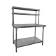 Mesada acero inox 2 estantes aereos 120 cm Flamemax Mesada acero inox 2 estantes aereos 120 cm Flamemax