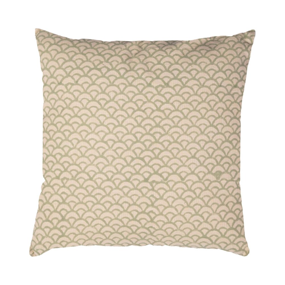 ALMOHADÓN EZCARAY 45*45 ALGODON BEIGE/VERDE