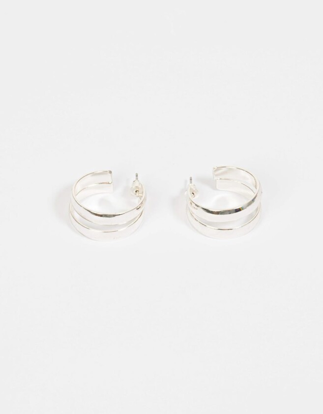Aros Argollas Bañada en Plata Aros Argollas Bañadas En Plata - Plateado