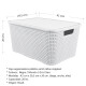 Set x2 Caja ratán 20 lts BLANCO