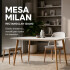 Mesa Comedor ComboHome Milan Rectangular Laqueada 120 x 80 Blanco 1