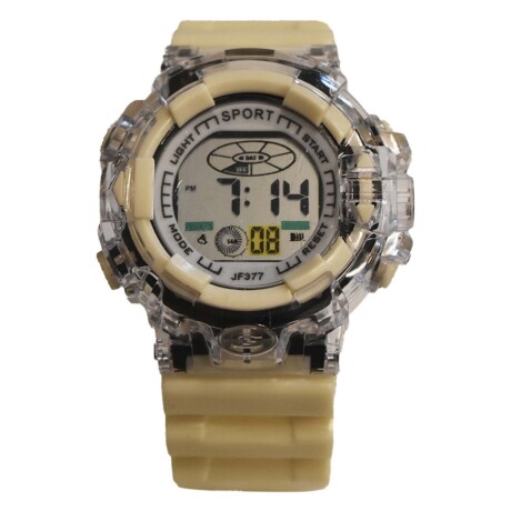Reloj Deportivo de Pulsera Waterproof Pantalla Luz p/ Mujer Beige