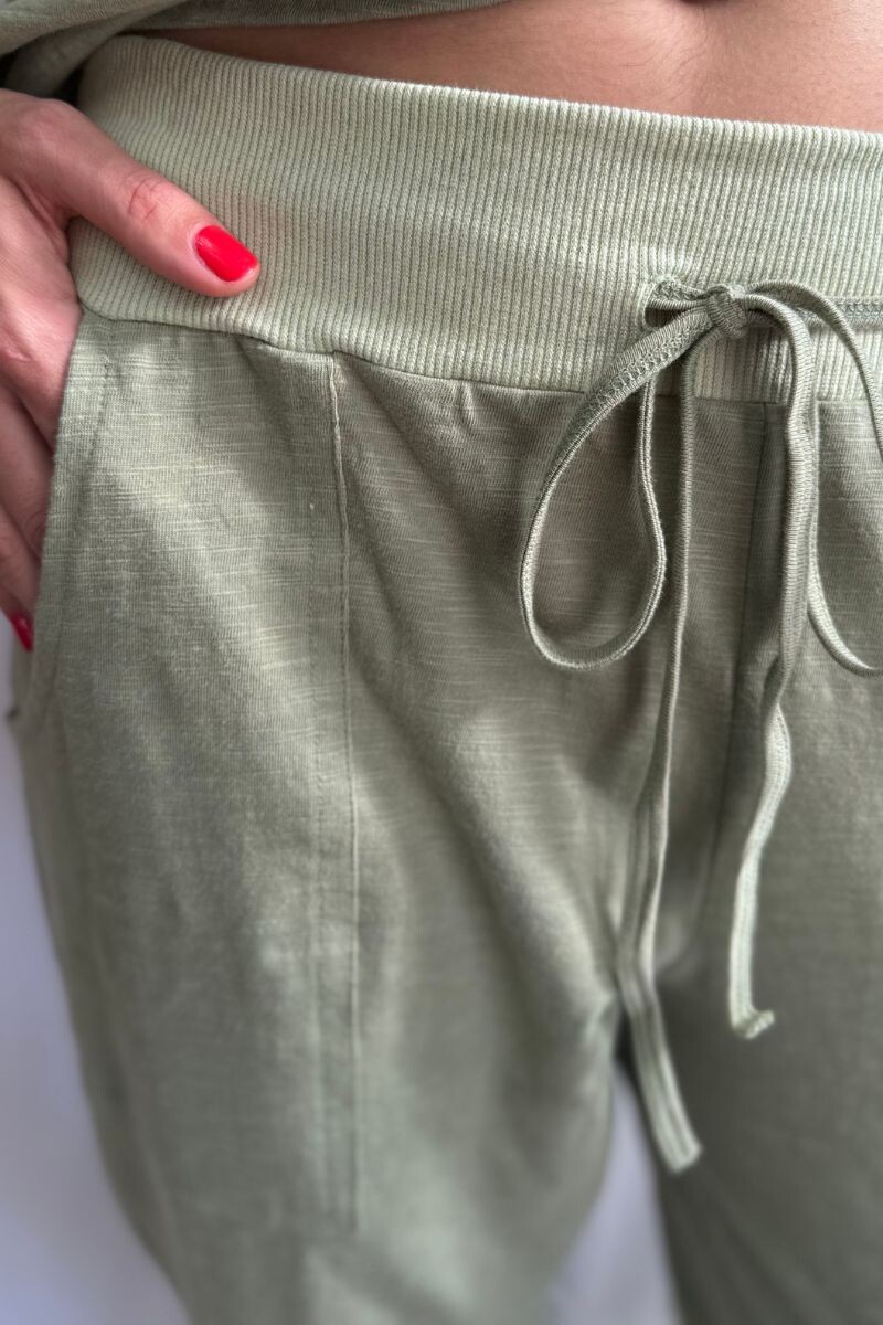 Babucha clásica de bambù Verde agua