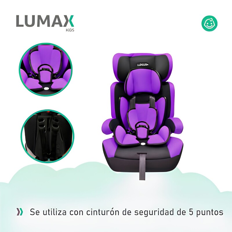 Silla para Auto Booster 3 en 1 Next Generation Lumax Kids Violeta