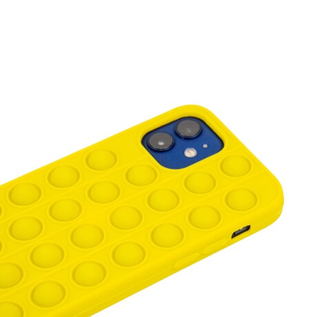 Estuche Funda Pop It De Silicona Iphone 12 Amarillo