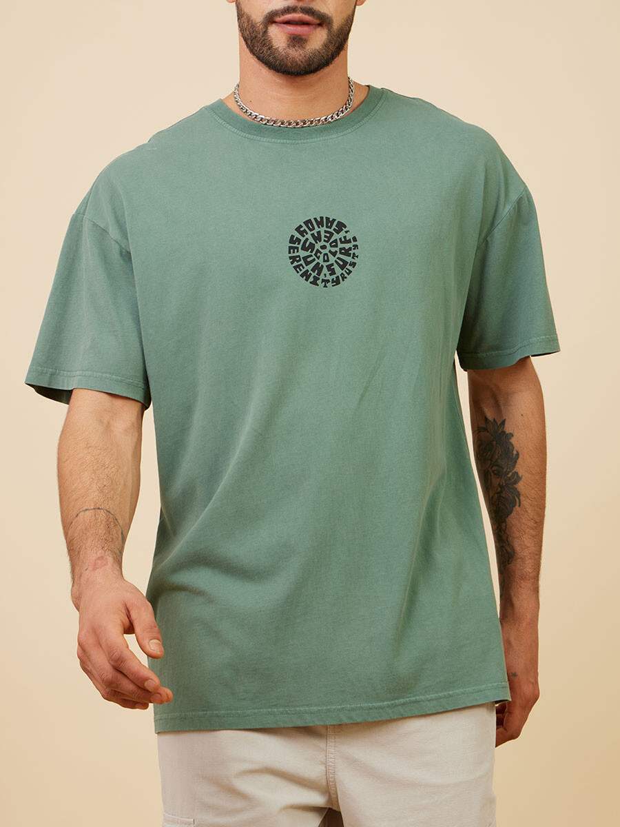T-SHIRT GAIMAN RUSTY - Verde Oscuro 