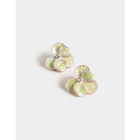 Aros Pasantes De Flores Dorado