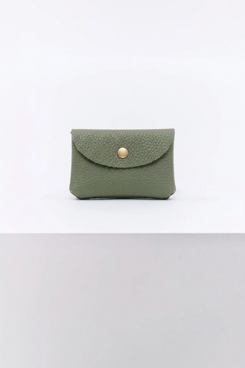 MONEDERO CUERO VERDE