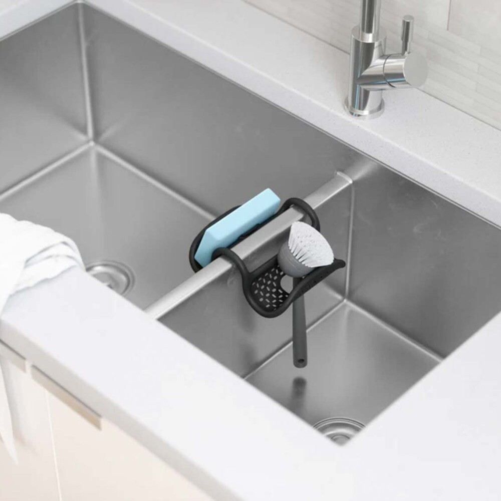 SOPORTE ESPONJA 1012330 ACERO-Y-PLASTICO NEGRO NEGRO