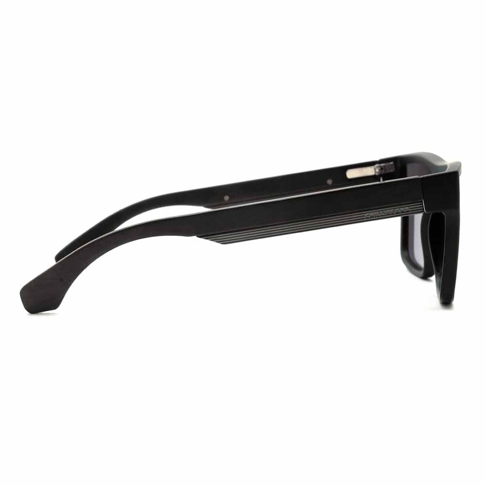 Lentes De Sol Bambu E Madeira Cuadrado - Unisex Negro/Negro
