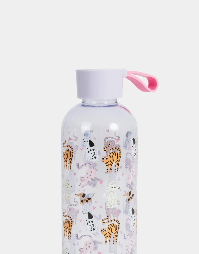Accesorios Cocina Animalito Botella Plástica Estampada Animalitos - Violeta Lila