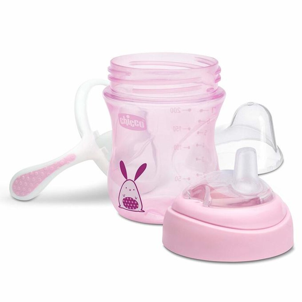 Vaso evolutivo 4m+ CHICCO rosado