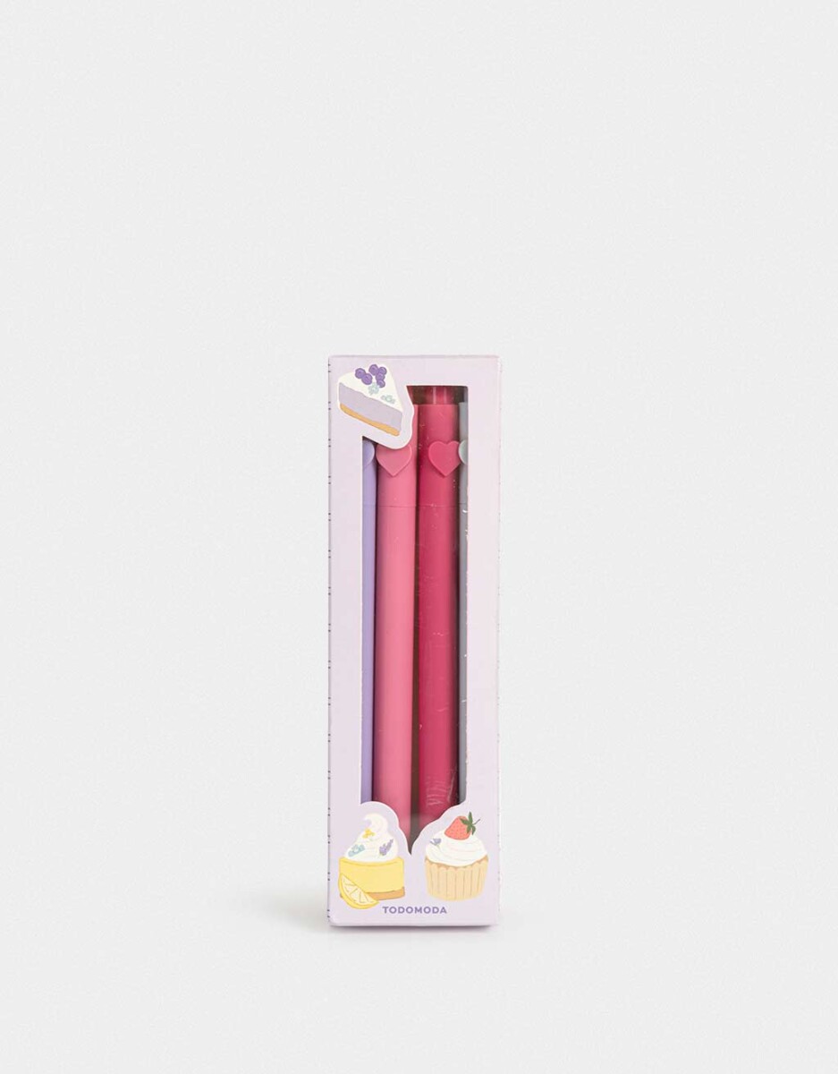 Set De 4 Lapiceras De Tinta Negra 