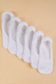 Pack x 3 medias invisible algodón en colores lisos Blanco