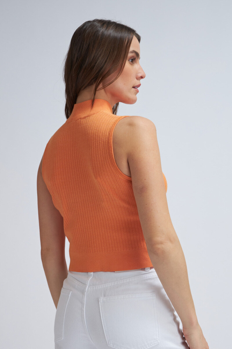 Top halter tejido Naranja